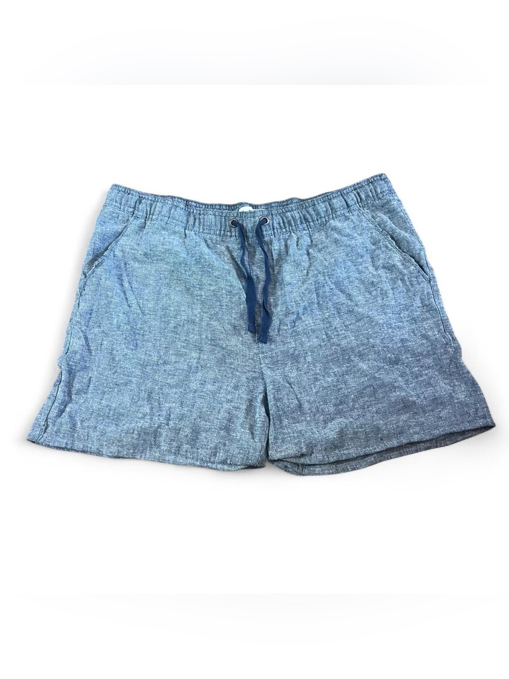 Dash Blue Linen Shorts Women’s Size L Lightweight Casual Summer Beach